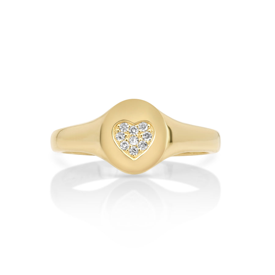 0.05 Cts White Diamond Ring in 14K Yellow Gold