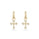 0.26 Cts White Diamond Earring in 14K Yellow Gold