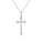 0.13 Cts White Diamond Cross Pendant in 14K White Gold