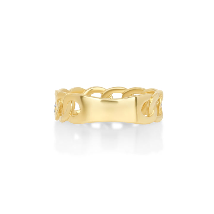 0.29 Cts White Diamond Ring in 14K Yellow Gold