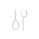 0.48 Cts White Diamond Dangle Earring in 14K White Gold