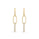 0.46 Cts White Diamond Earring in 14K Yellow Gold