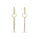 0.72 Cts White Diamond Earring in 14K Yellow Gold