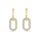 0.41 Cts White Diamond Earring in 14K Yellow Gold