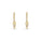 0.65 Cts White Diamond Earring in 14K Yellow Gold