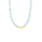 10MM Round Aquamarine Bead Necklace in 18K Gold Plated Brass