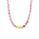 10MM Round Kunzite Bead Necklace in 18K Gold Plated Brass