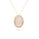 7.01 Cts White Opal and White Diamond Pendant in 14K Yellow Gold