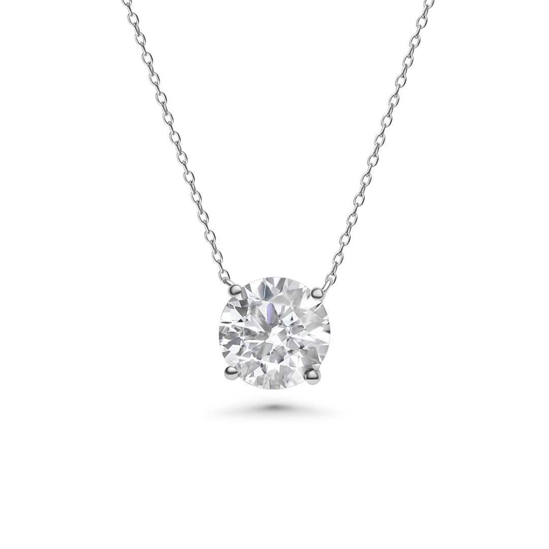 2.00 DEW Moissanite Necklace in 14K Yellow Gold