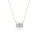 2.00 DEW Emerald Cut White Moissanite Solitaire Necklace in 14K Gold