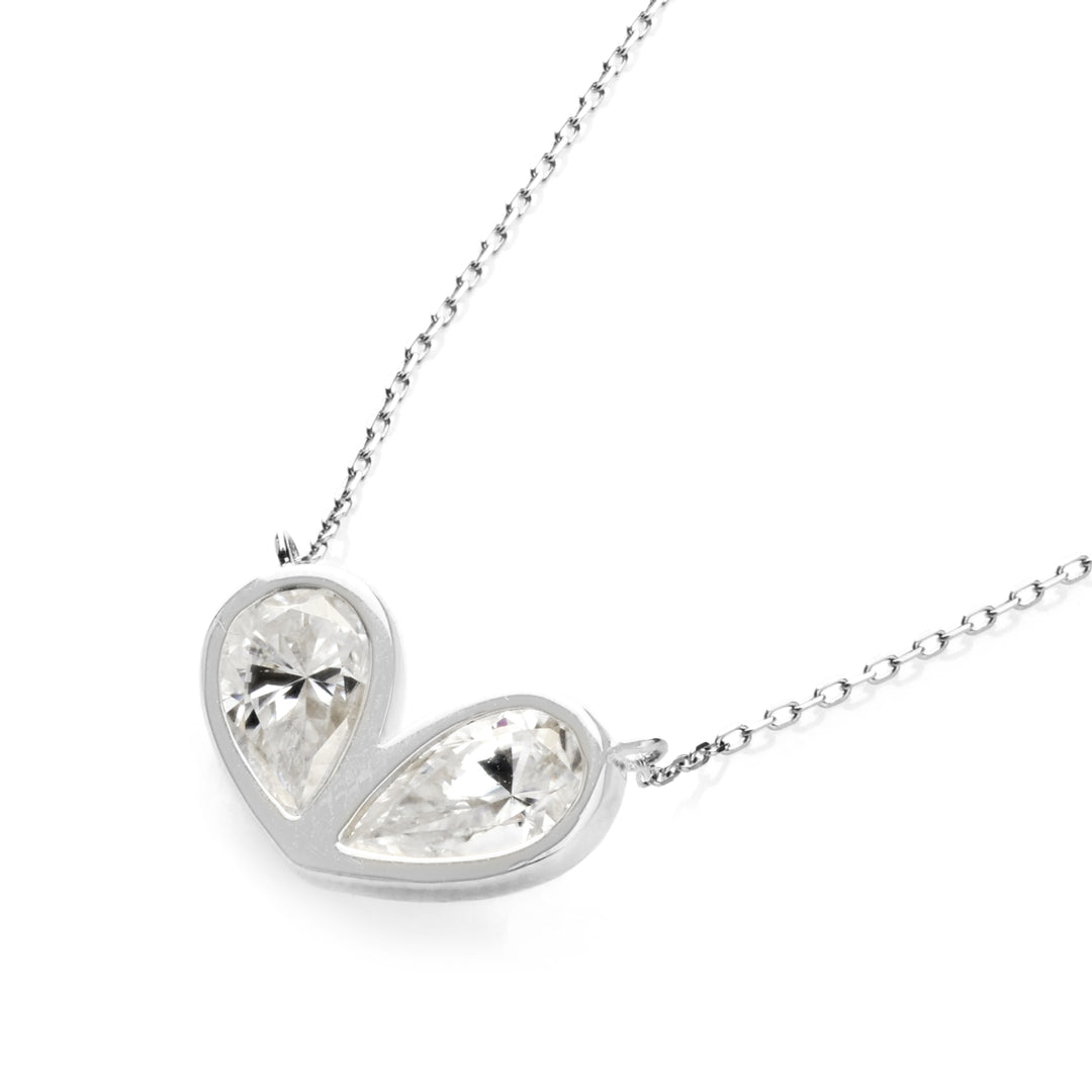 2.00 DEW Moissanite Necklace in 14K Gold