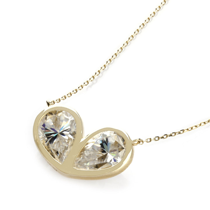 4.00 DEW Moissanite Necklace in 14K Gold