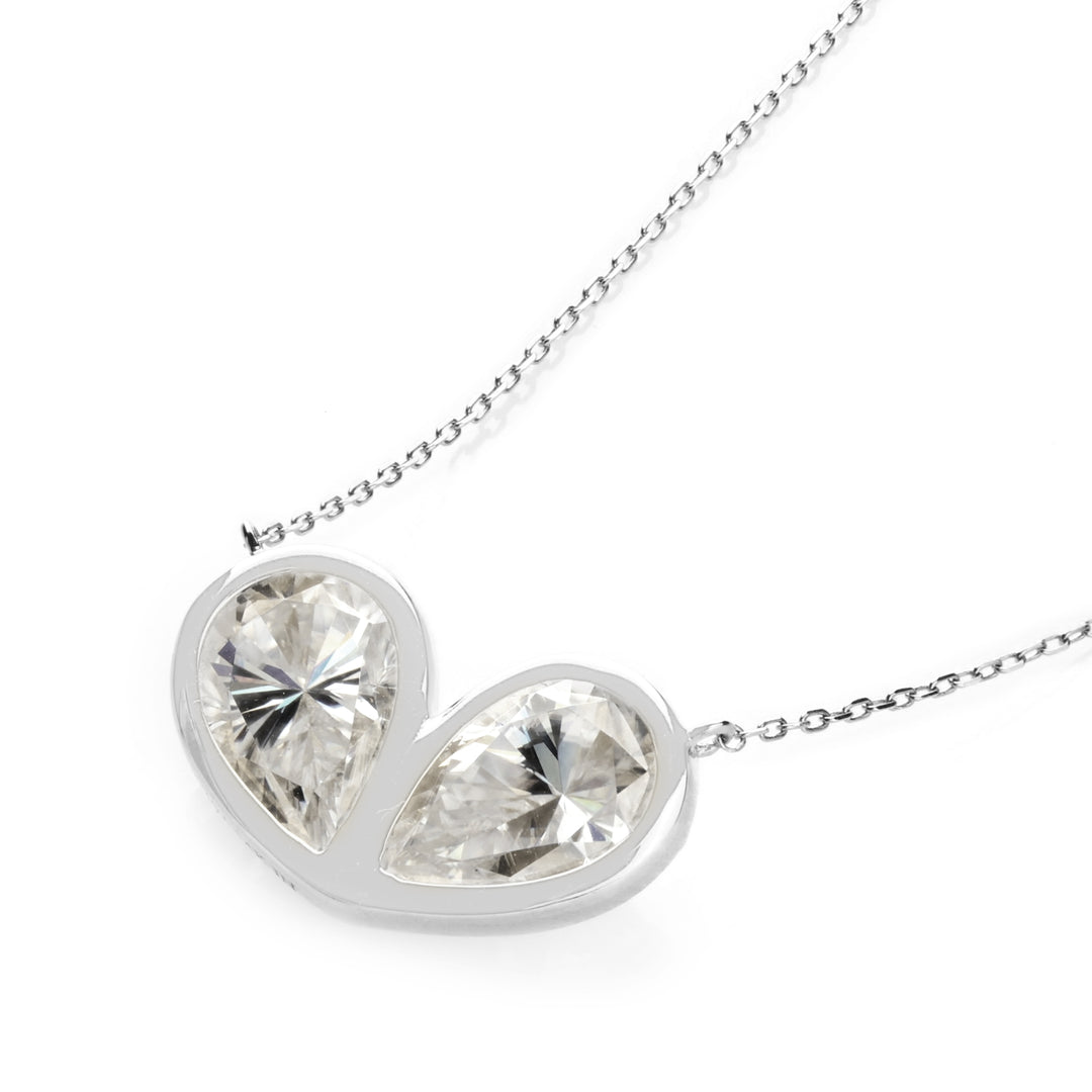 4.00 DEW Moissanite Necklace in 14K Gold