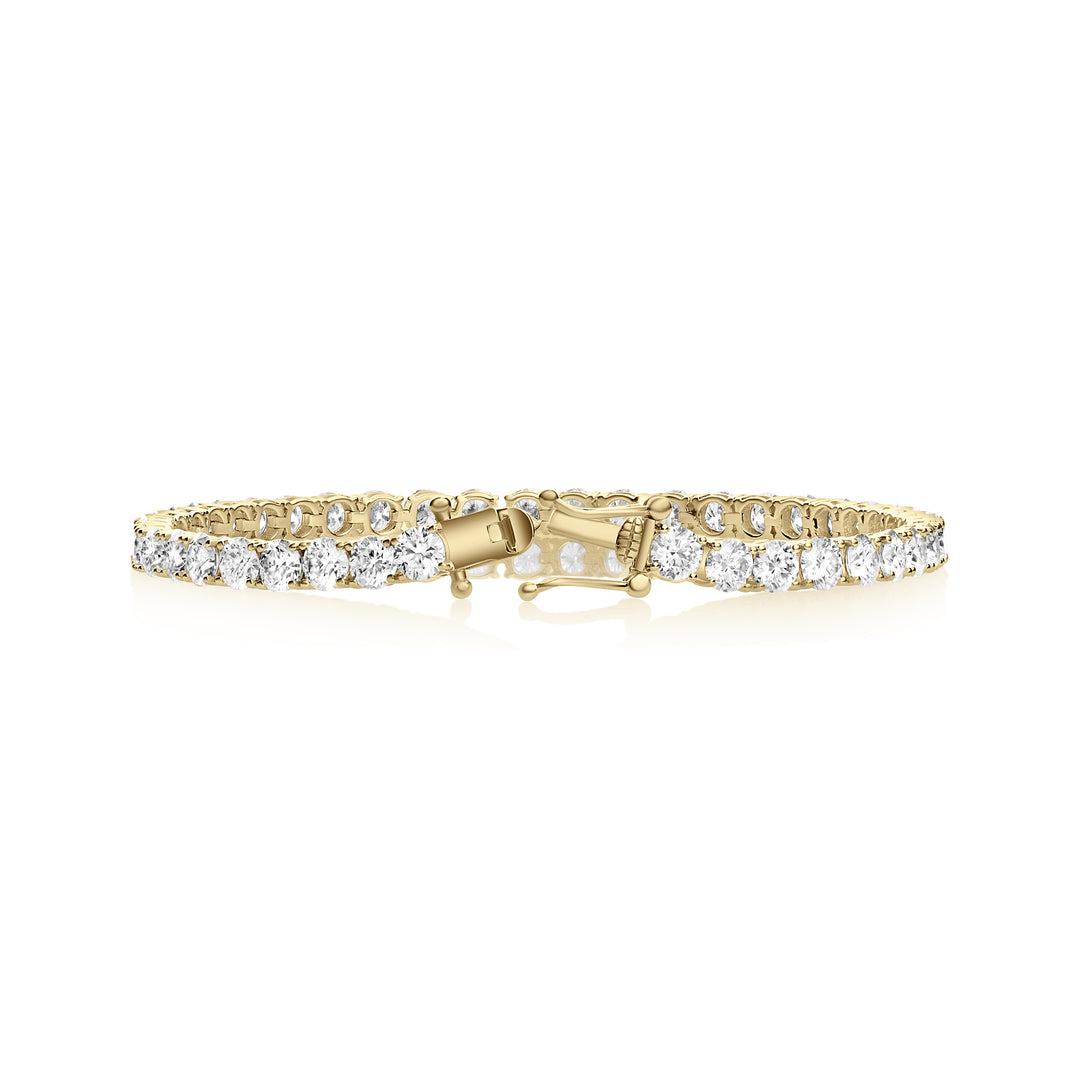 Lab-Grown Diamond Tennis Bracelet in 14K Yellow Gold