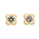 0.52 Cts Multi Color Diamond Earring in 14K Yellow Gold
