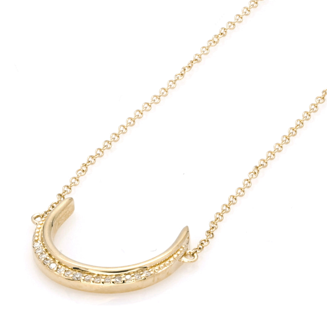 0.35 Cts Multi Color Diamond Necklace in 14K Yellow Gold
