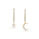 0.2 Cts White Diamond Earring in 14K Yellow Gold