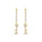 0.39 Cts White Diamond Earring in 14K Yellow Gold
