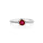 0.5 Cts Ruby and White Diamond Ring in 14K Two Tone