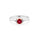 0.7 Cts Ruby and White Diamond Ring in 14K Two Tone