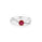 0.52 Cts Ruby and White Diamond Ring in 14K Two Tone