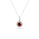 0.52 Cts Ruby and White Diamond Pendant in 14K Two Tone