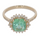 2.82 Cts Paraiba Tourmaline and White Diamond Ring in 14K Yellow Gold
