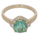 2.40 Cts Paraiba Tourmaline and White Diamond Ring in 14K Yellow Gold