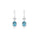 8.69 Cts Blue Zircon and White Diamond Earring in 14K White Gold