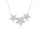 0.77 Cts White Diamond Necklace in 14K White Gold