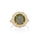 4.38 Cts Sillimanite and White Diamond Ring in 14K Yellow Gold