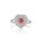 0.75 Cts Pink Diamond and White Diamond Ring in 18K Two Tone