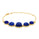 Sapphire Colored Beryl 5 Stone Bracelet in Brass