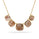 Golden Rutile 5 Stone Necklace in Brass