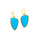 42 Cts Turquoise Dangle Earring in Brass