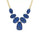 Lapis Lazuli Graduated Statement Necklace in 18K Gold Plated Brass