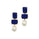 34 Cts Lapis Lazuli and Mother of Pearl Dangle Earring in Brass