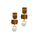 29 Cts Tiger Eye and Mother of Pearl Dangle Earring in Brass