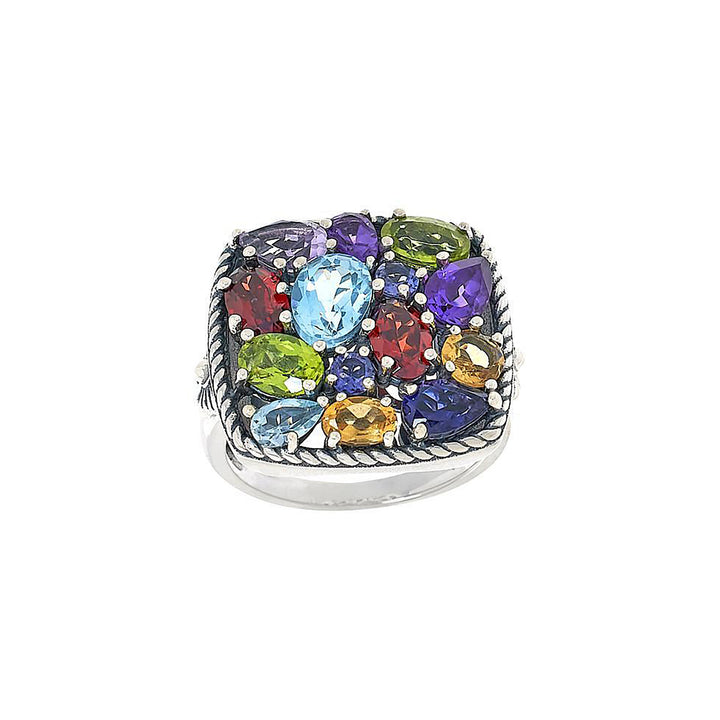 5.15 Cts Multi Gemstone Ring in 925