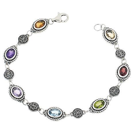 5.59 Cts Multi Gemstone Bracelet in 925