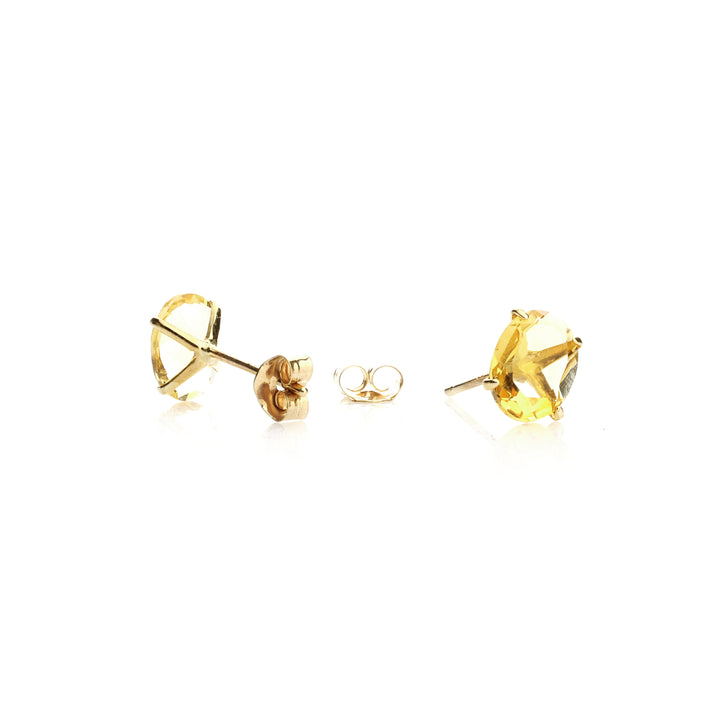 1.81 Cts Citrine Stud Earring in 10K Yellow Gold