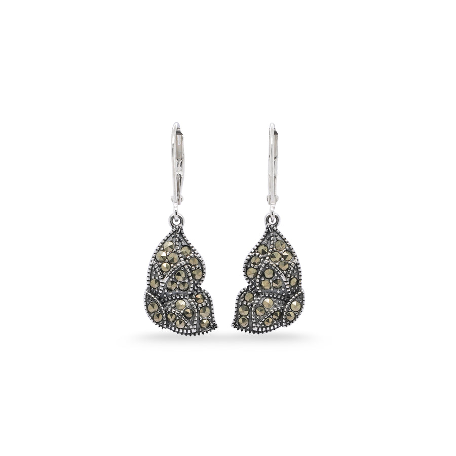 1.01 Cts Marcasite Earring in 925