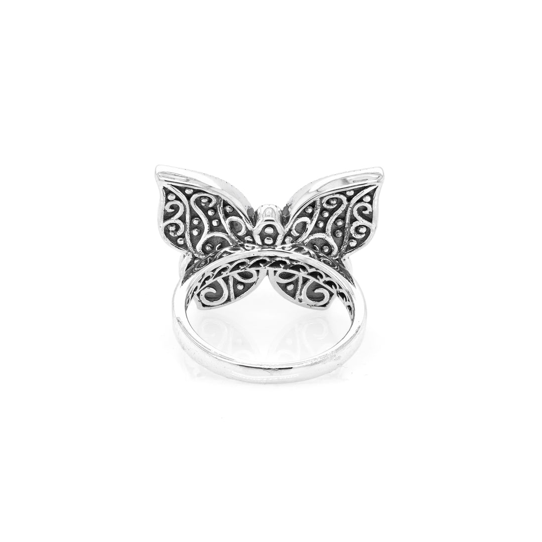 0.96 Cts Marcasite Ring in 925