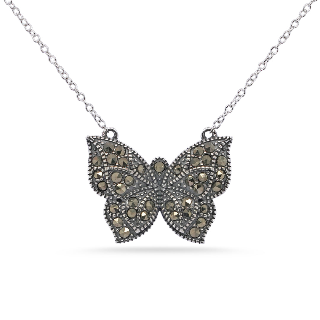 0.96 Cts Marcasite Necklace in 925
