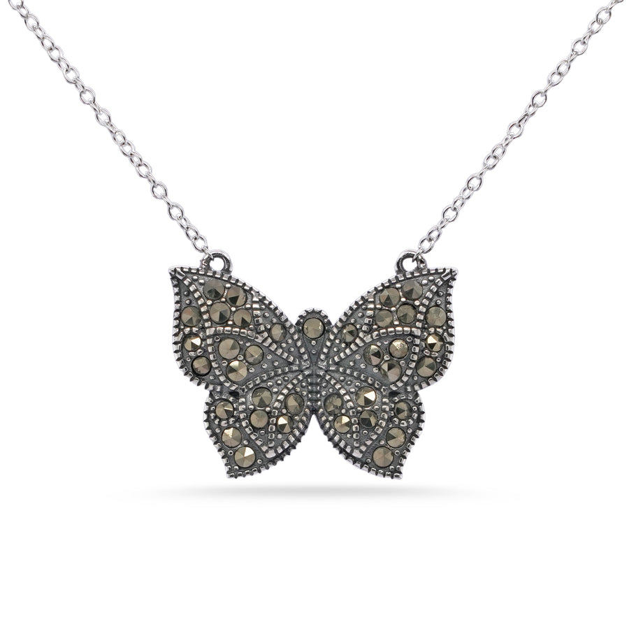 0.96 Cts Marcasite Necklace in 925