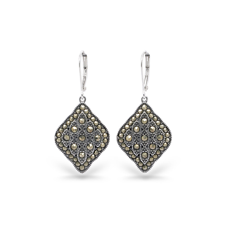 2.21 Cts Marcasite Earring in 925