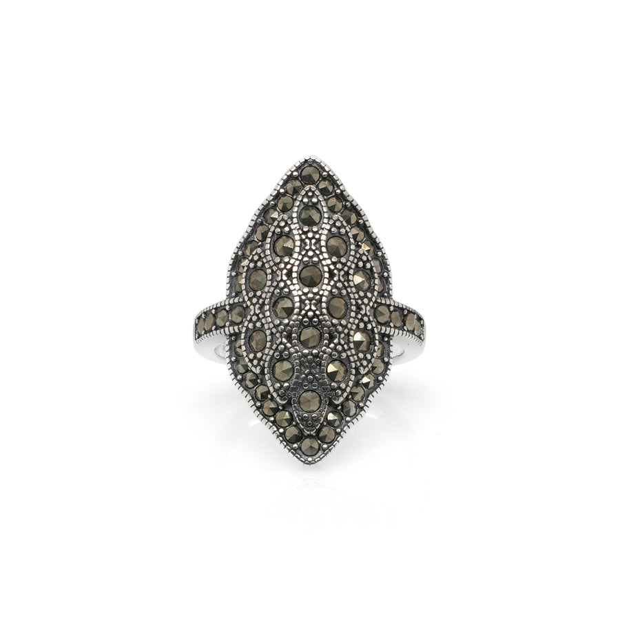 1.35 Cts Marcasite Ring in 925