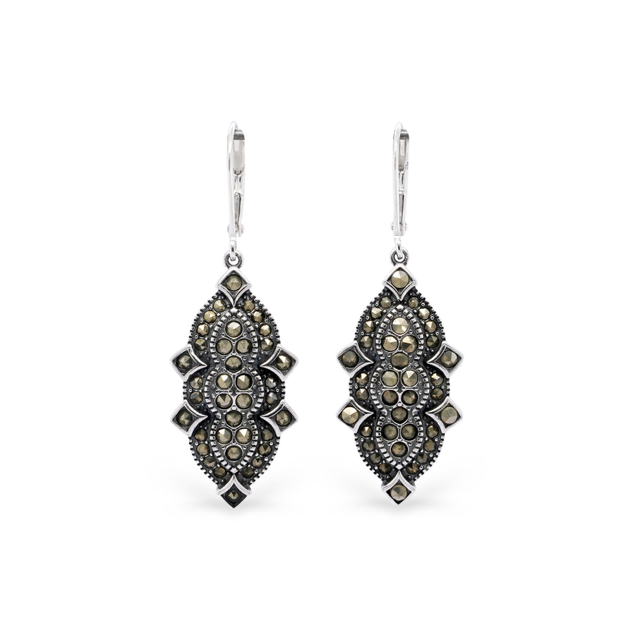 2.51 Cts Marcasite Earring in 925
