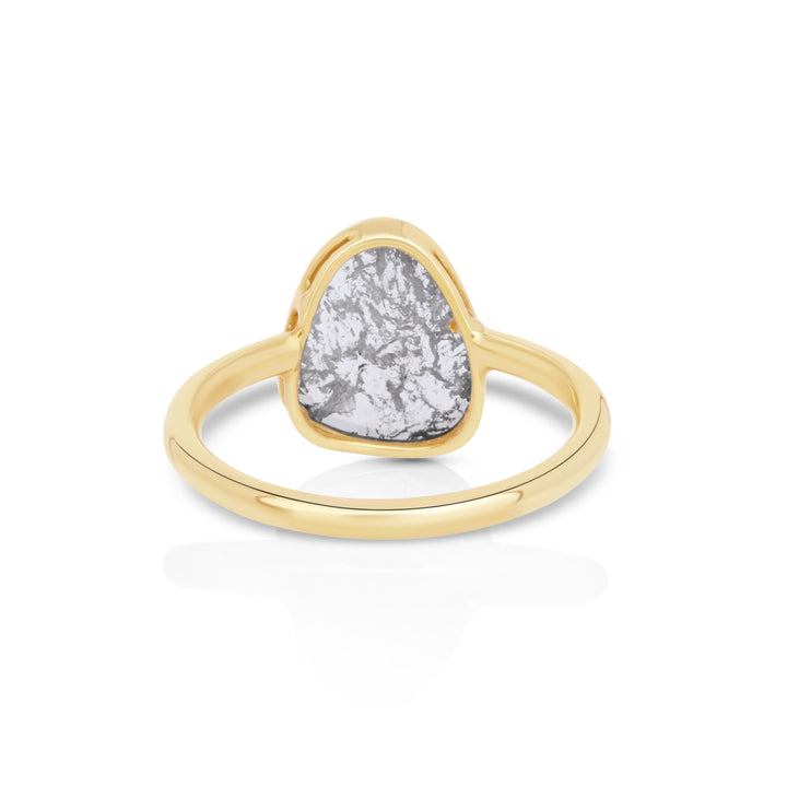 0.7 Cts Diamond Slice Ring in 14K Yellow Gold