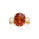 9.25 Cts Spessartite and White Diamond Ring in 18K Yellow Gold